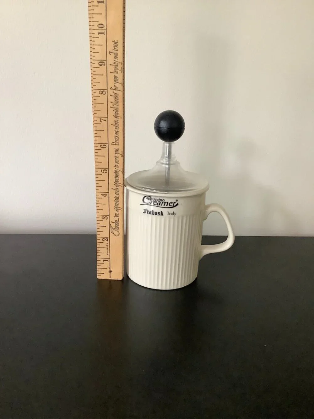 Frabosk Cappuccino Creamer Italy Cup and Plunger  Coffee / Bar Accessories